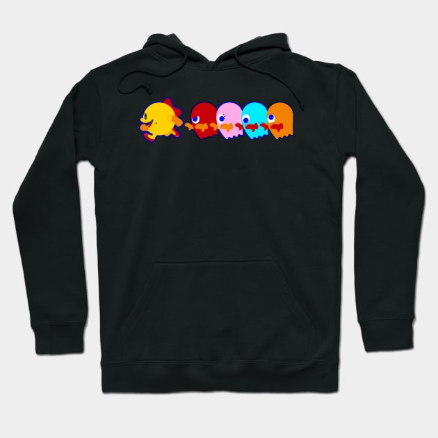 Mrs. Pac Man Crossing Hoodie by JPenfieldDesigns